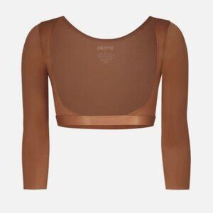 SKIMS Arm Shaper Top Womens 4X Brown Barely There Open Bust Top Plus NWOT